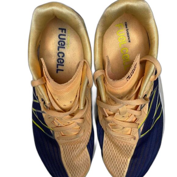 New Balance FuelCell Rebel V2 Womens Running Shoe Size 7.5 Blue Tide Mango - Picture 5 of 8